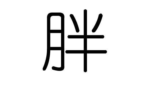 胖字的五行属什么，胖字有几划，胖字的含义