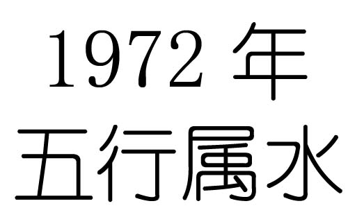 1972年五行属什么？1972年出生是什么命？