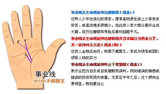 事业线,工作运,看手相,手相