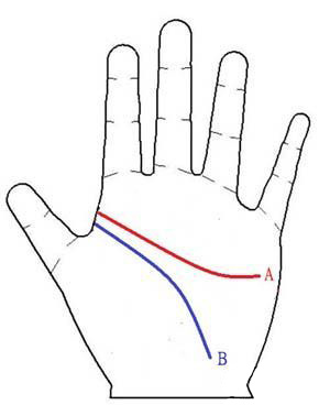 智慧线,智慧线图解,手相算命图解