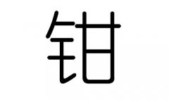 钳字的五行属什么，钳字有几划，钳字的含义