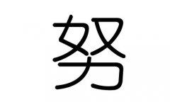 努字的五行属什么，努字有几划，努字的含义