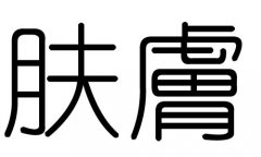 肤字的五行属什么，肤字有几划，肤字的含义