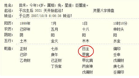 八字论命的核心——日干（日元、日主）
